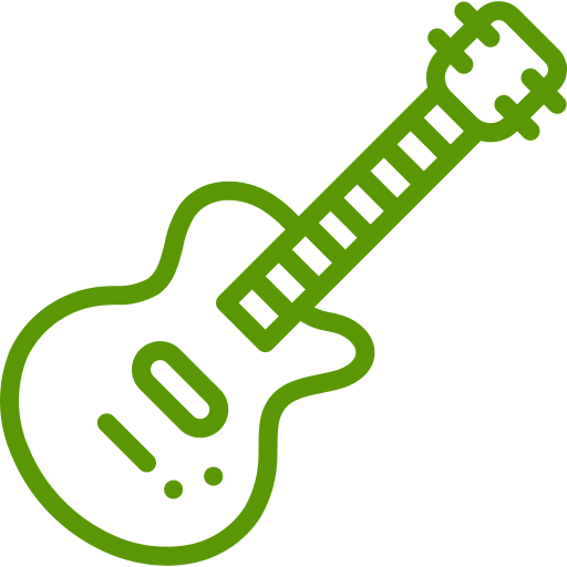 Guitare-électrique-verte